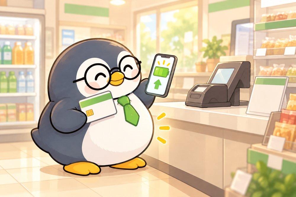 スマホでプリペイドカードにチャージするナビ助